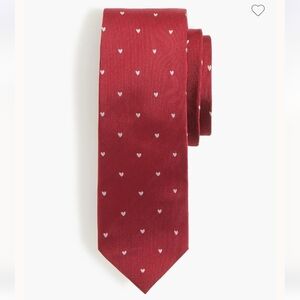 J. Crew Factory Microheart Tie - Red, white